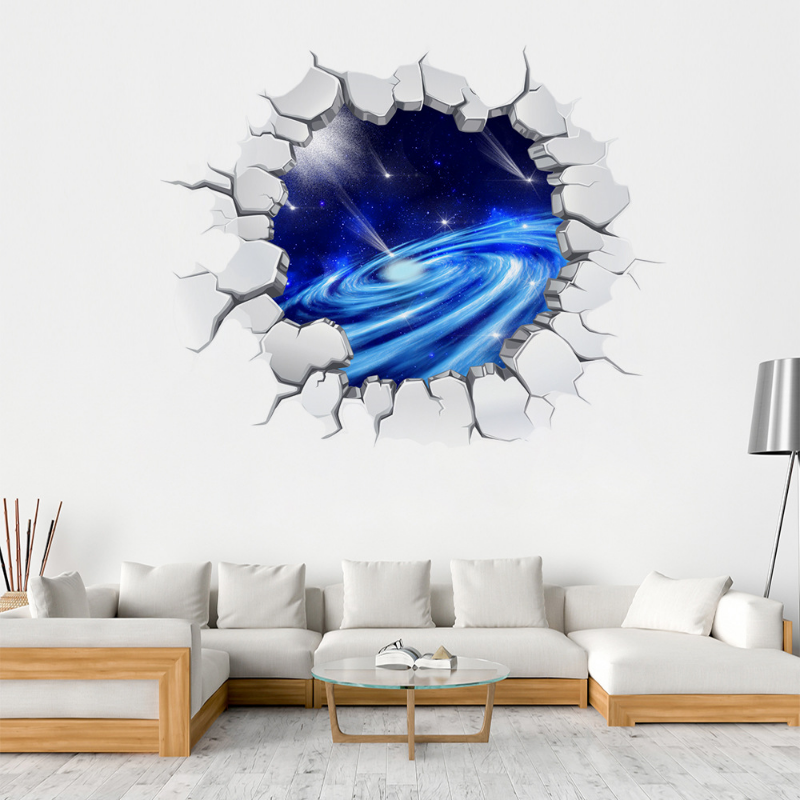 Baby Nursery Wall Mural - 3D effect Gorgeous Space Galaxy Astronaut