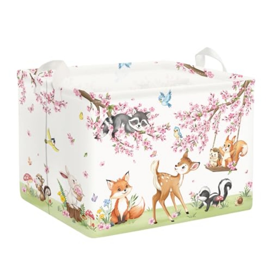 Baby Nursery Kids - Forest Animal Baby Storage Basket Leaf