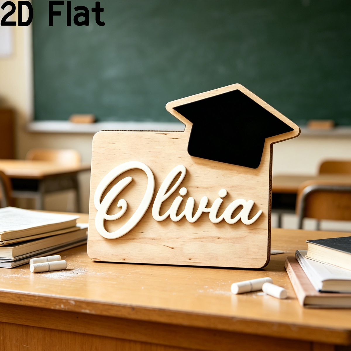 Baby Nursery Decorations - 1Pc Custom Name Graduation Season Wooden