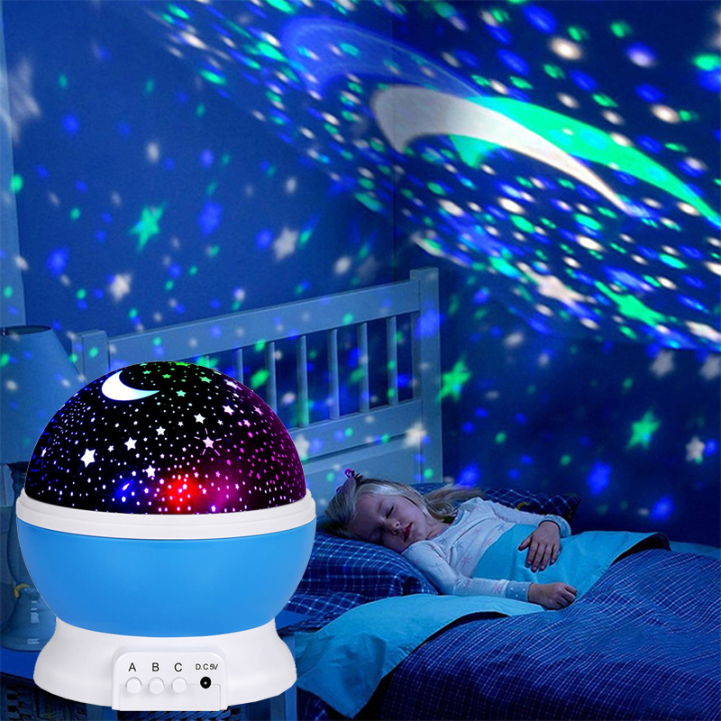 Baby Nursery Table Lamp - Starry Sky Projector Night Light Projector