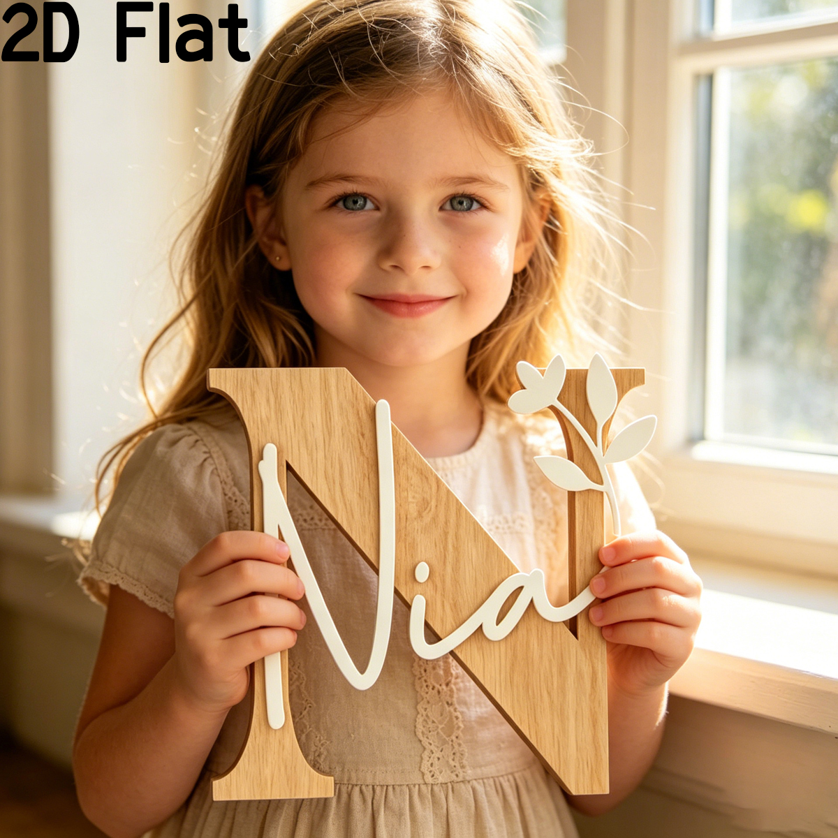 Baby Nursery Decorations - 1Pc Custom Original Alphabet N Wooden