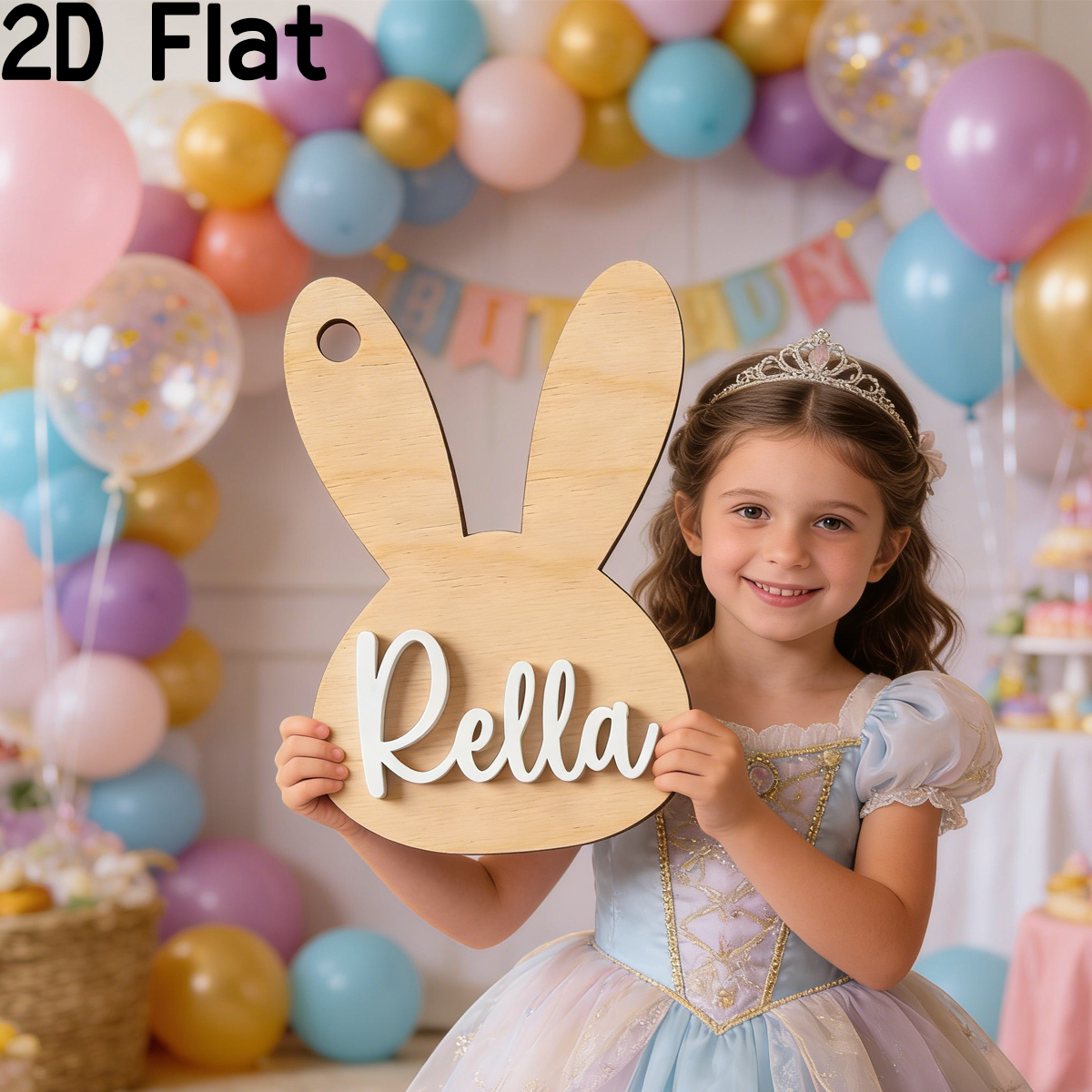 Baby Nursery Decorations - 1Pc Custom Cute Animal Rabbit Wooden