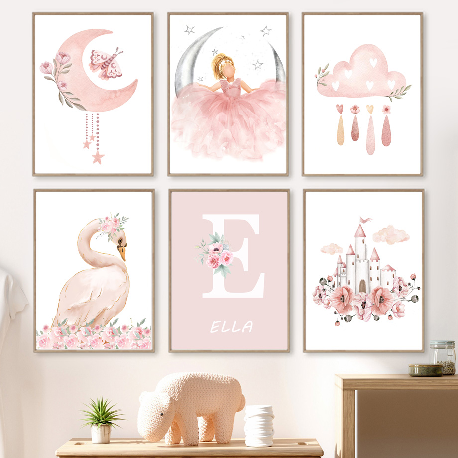 Pink Angel Girl Sun Moon Cloud – Baby Nursery Kids Bewertung und Preis
