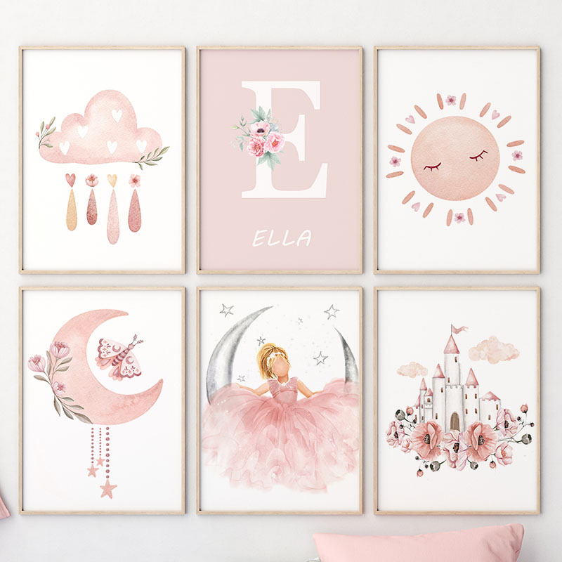 Pink Angel Girl Sun Moon Cloud – Baby Nursery Kids Bewertung und Preis