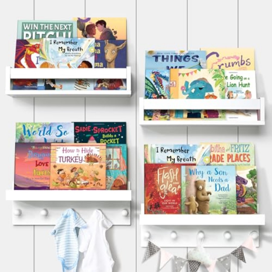 Set of Four Floating Book Shel – Baby Nursery Books Bewertung und Preis