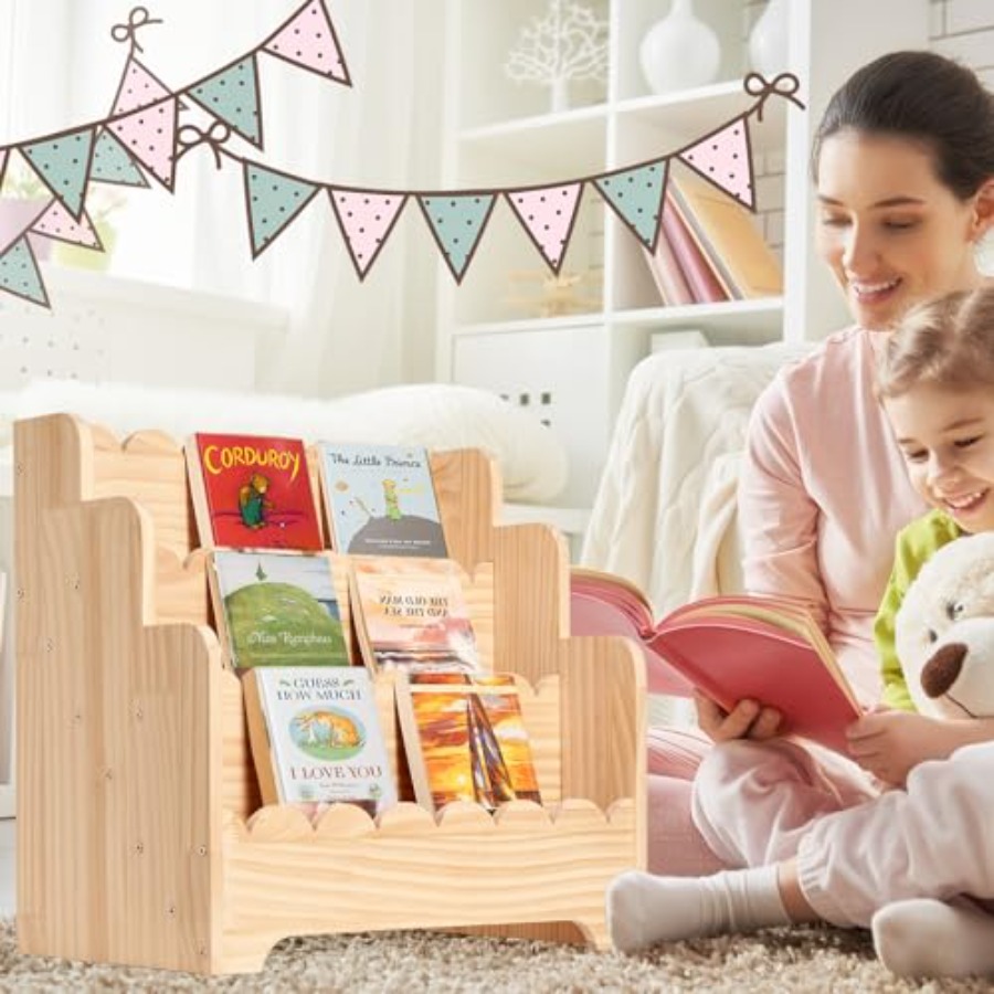 Bookshelf Storage 3-Tier Book  – Baby Nursery Books Bewertung und Preis