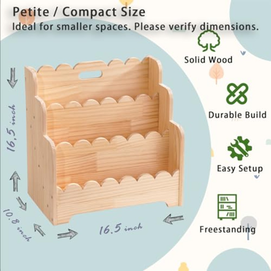 Bookshelf Storage 3-Tier Book  – Baby Nursery Books Bewertung und Preis