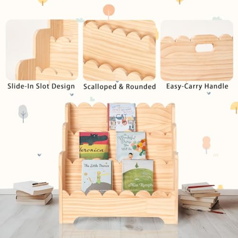 Bookshelf Storage 3-Tier Book  – Baby Nursery Books Bewertung und Preis