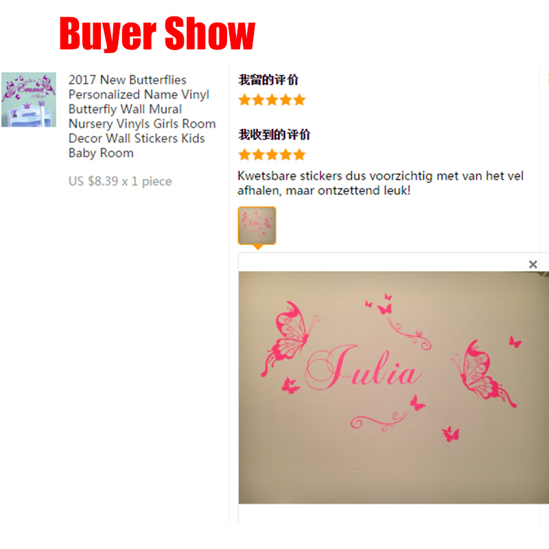 New Butterflies Personalized N – Baby Nursery Wall Mural Bewertung und Preis