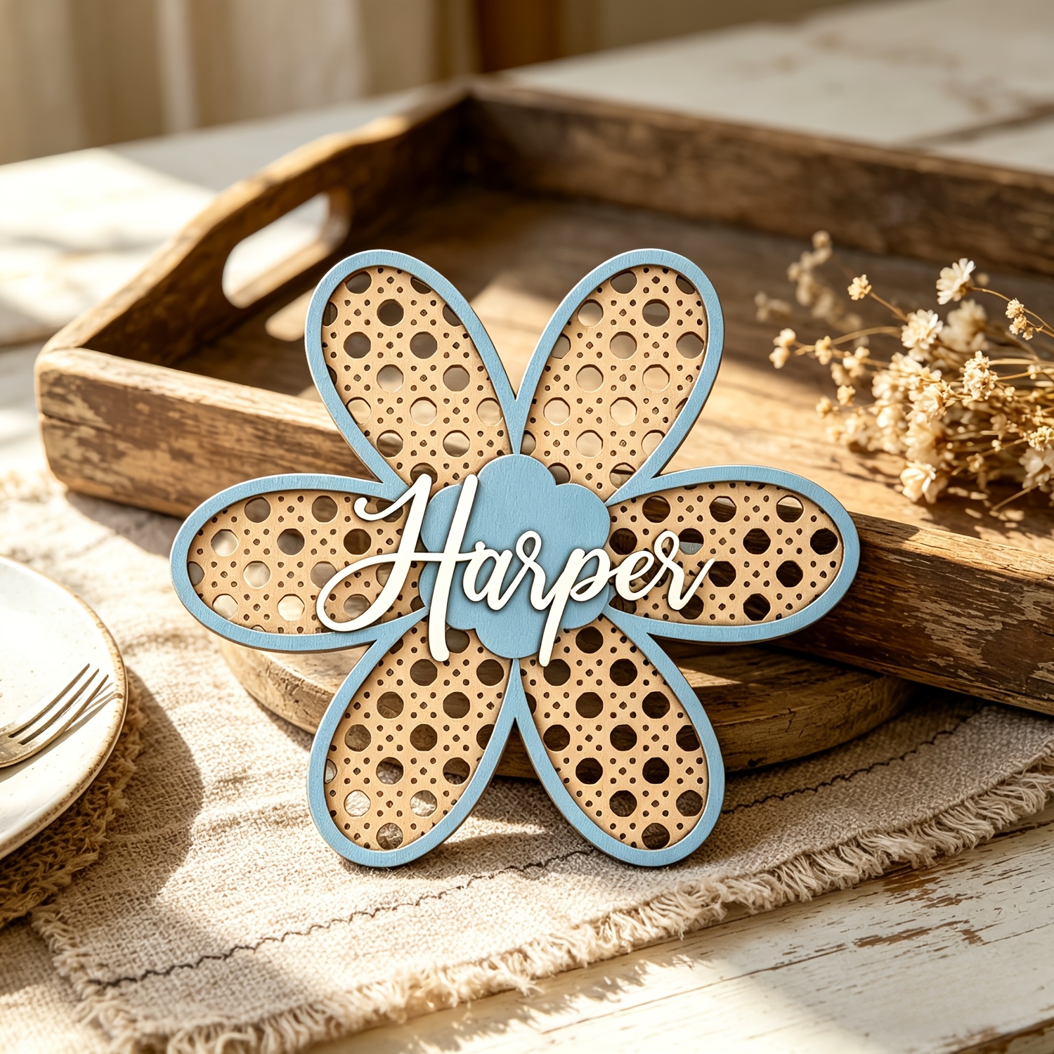 Personalized Boho Rattan Flowe – Baby Nursery Decorations Bewertung und Preis