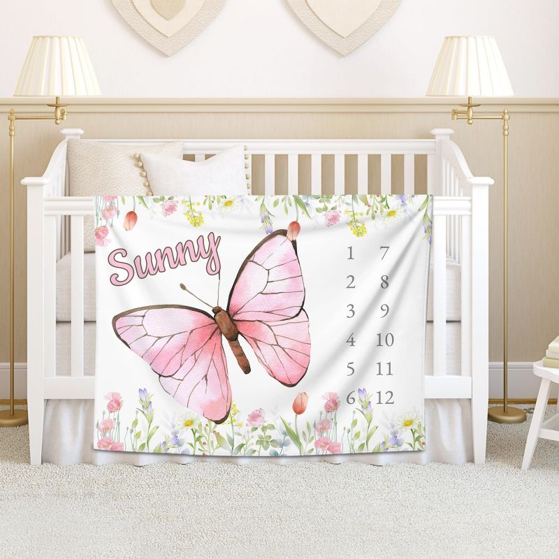 VIKAMA Watercolor Pink Butterf – Baby Nursery Unisex Bewertung und Preis