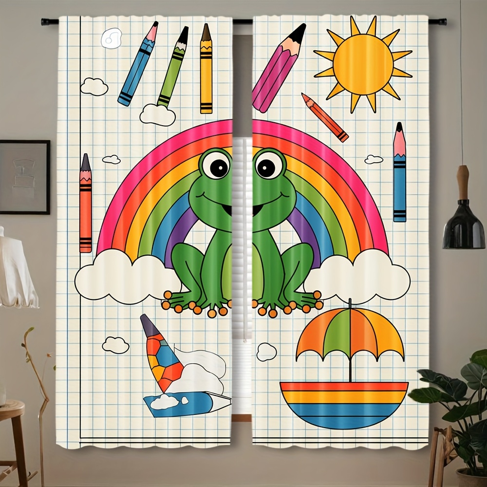 Cute Rainbow Frog Curtain Wind – Baby Nursery Colors Bewertung und Preis