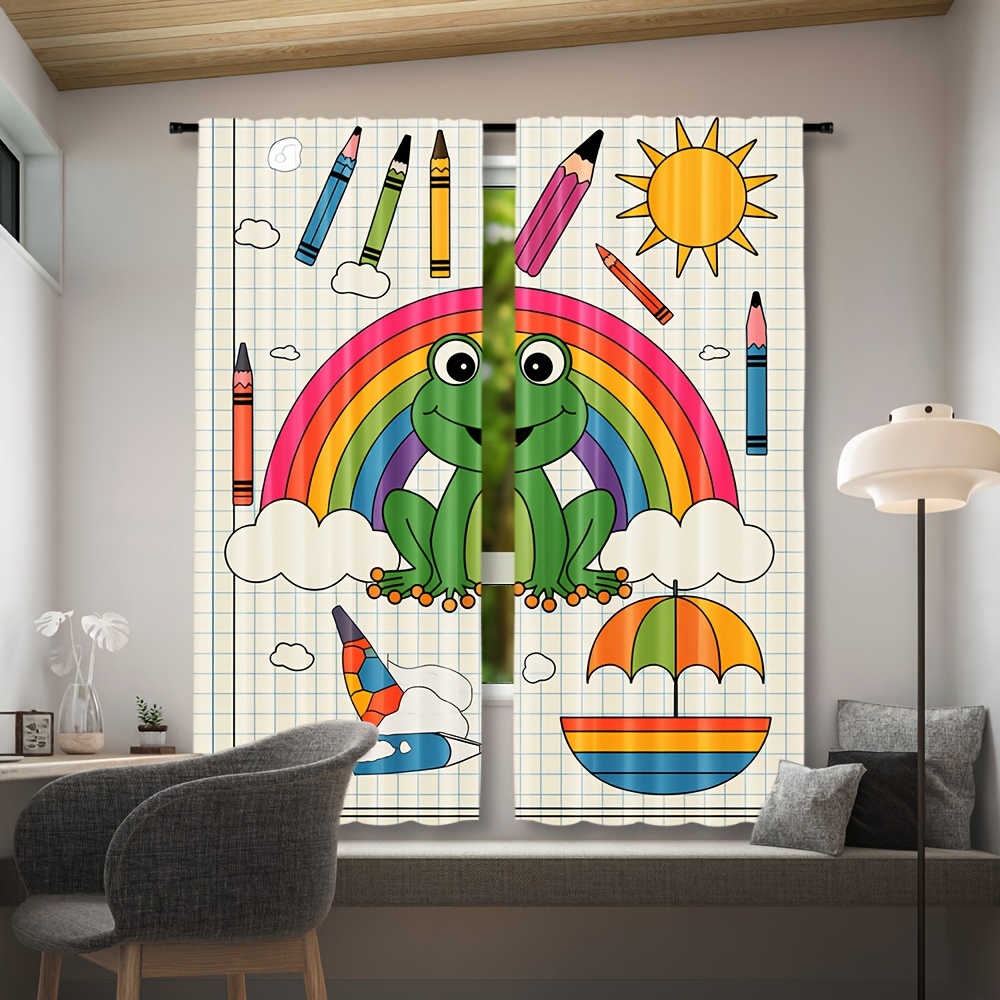 Cute Rainbow Frog Curtain Wind – Baby Nursery Colors Bewertung und Preis