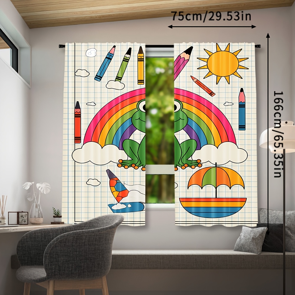Cute Rainbow Frog Curtain Wind – Baby Nursery Colors Bewertung und Preis