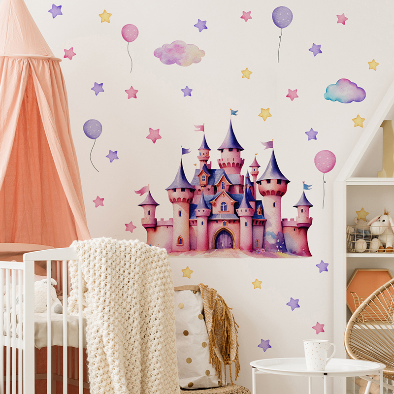 Cartoon Castle Magic Kingdom W – Baby Nursery Wallpaper Girl Bewertung und Preis