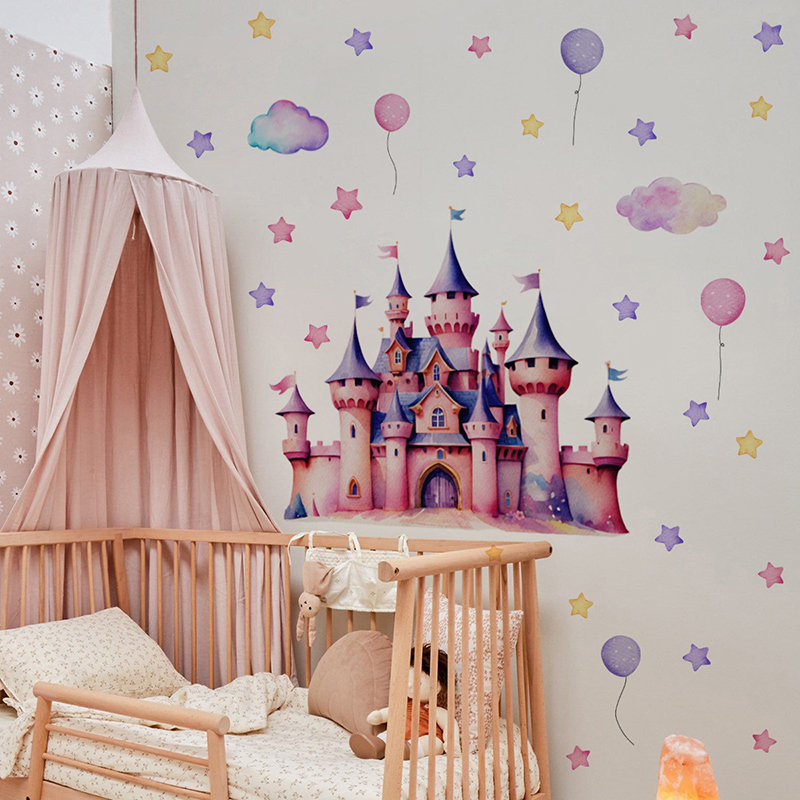 Cartoon Castle Magic Kingdom W – Baby Nursery Wallpaper Girl Bewertung und Preis