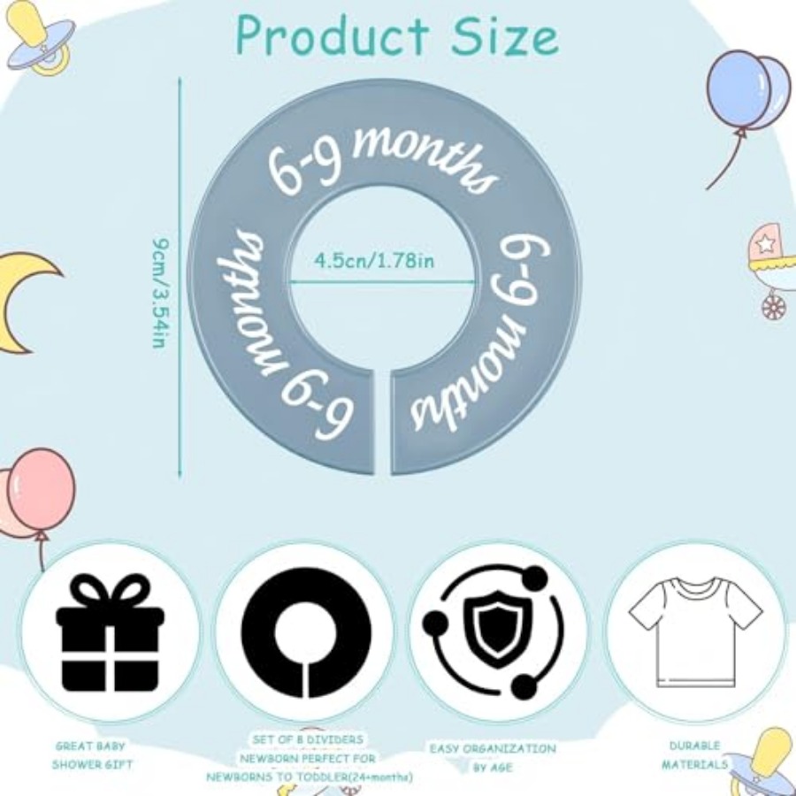 8 Pcs Baby Closet Dividers, Gi – Baby Nursery Decorations Bewertung und Preis