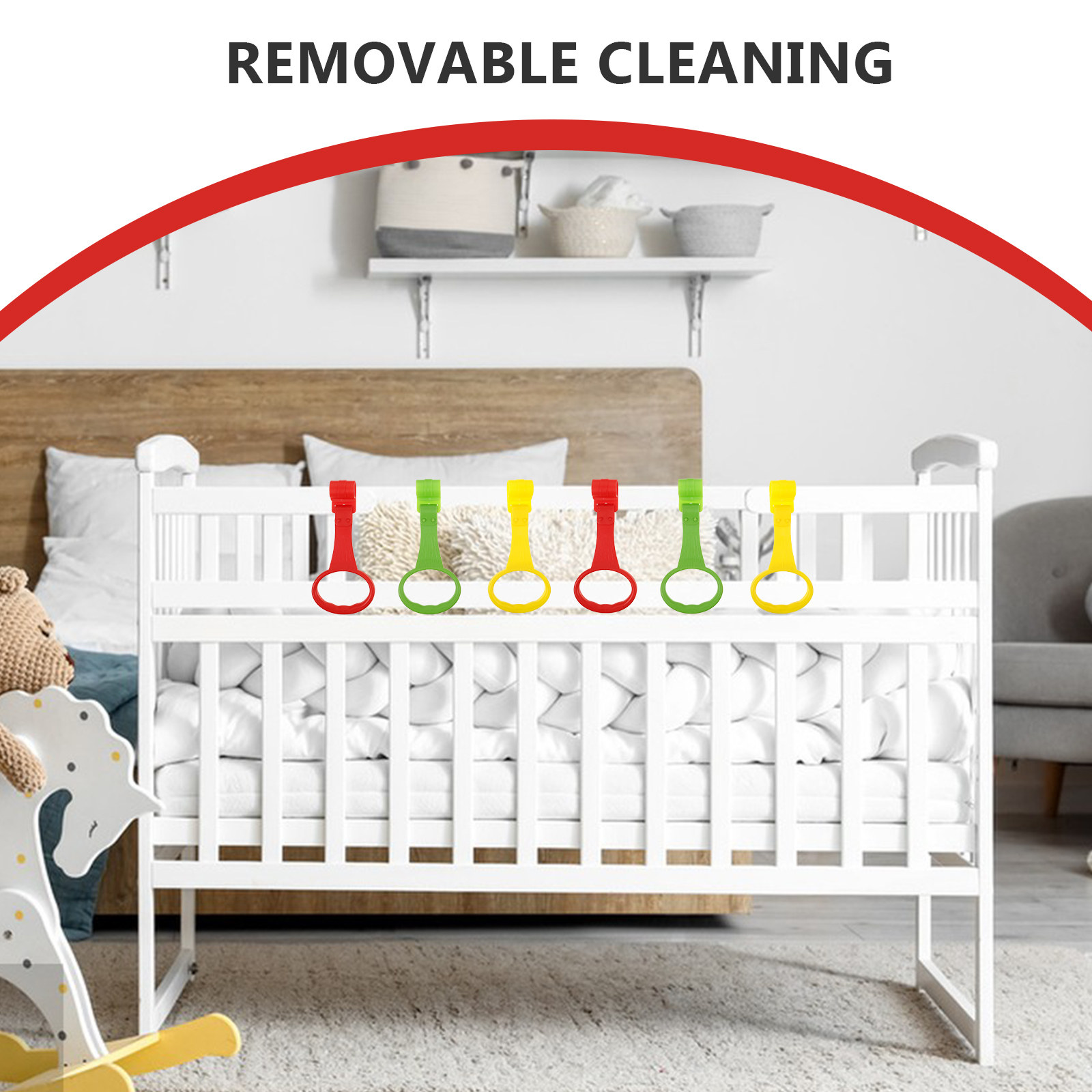 6pcs Baby Crib Hanging Rings P – Baby Nursery In Bewertung und Preis