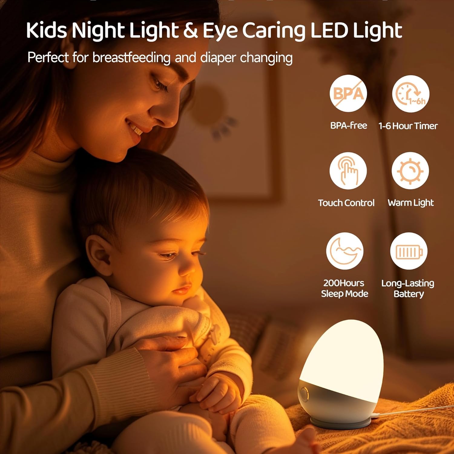 Touch Egg Night Light for Baby – Baby Nursery Egg Light Bewertung und Preis