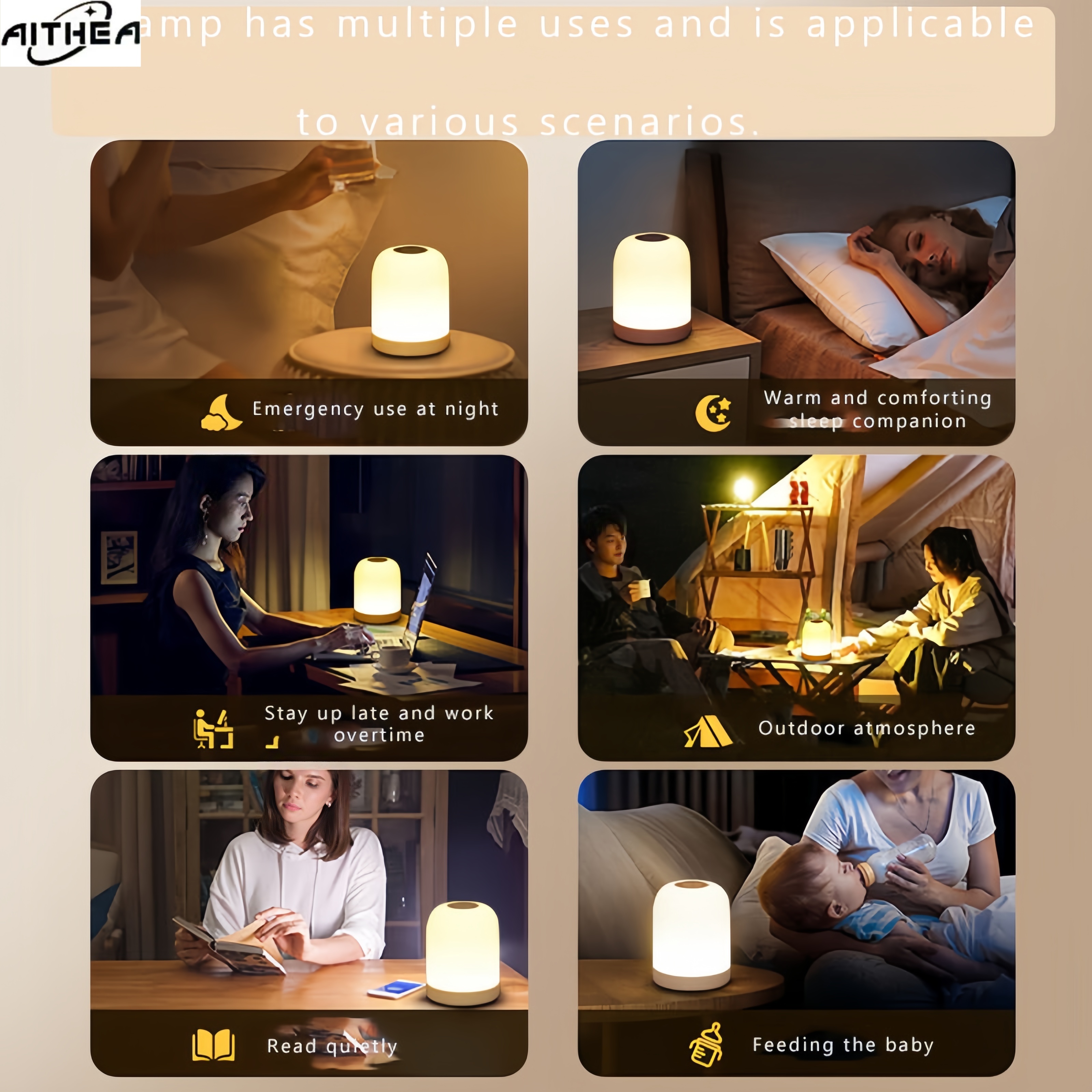 AITHEA 3 Color Led Night Light – Baby Nursery Table Lamp Bewertung und Preis