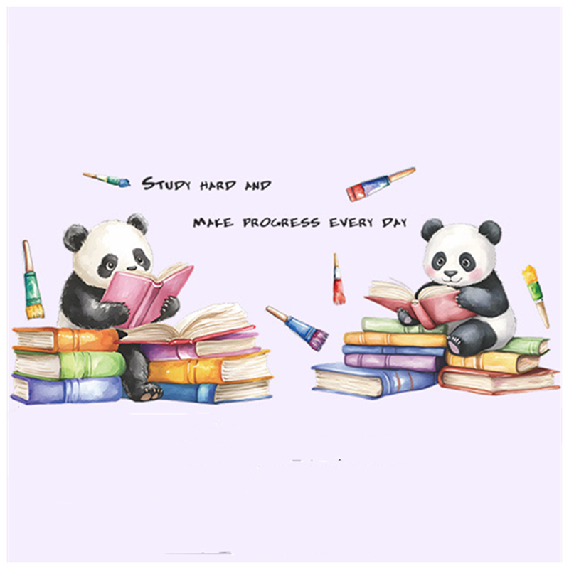 Study Read Cute Baby Panda 3D  – Baby Nursery Wall Mural Bewertung und Preis