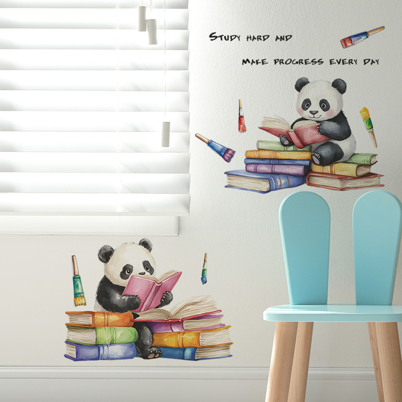 Study Read Cute Baby Panda 3D  – Baby Nursery Wall Mural Bewertung und Preis