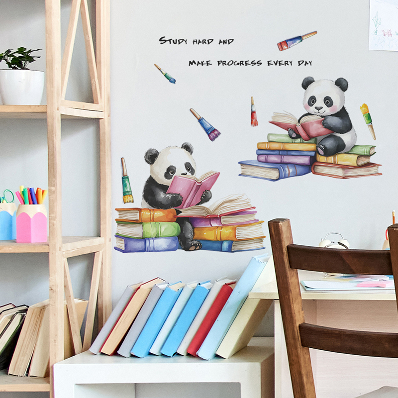 Study Read Cute Baby Panda 3D  – Baby Nursery Wall Mural Bewertung und Preis