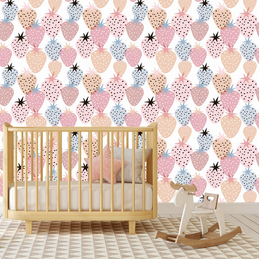 12+ Cute Nursery Strawberry Pa – Baby Nursery Wallpaper Girl Bewertung und Preis