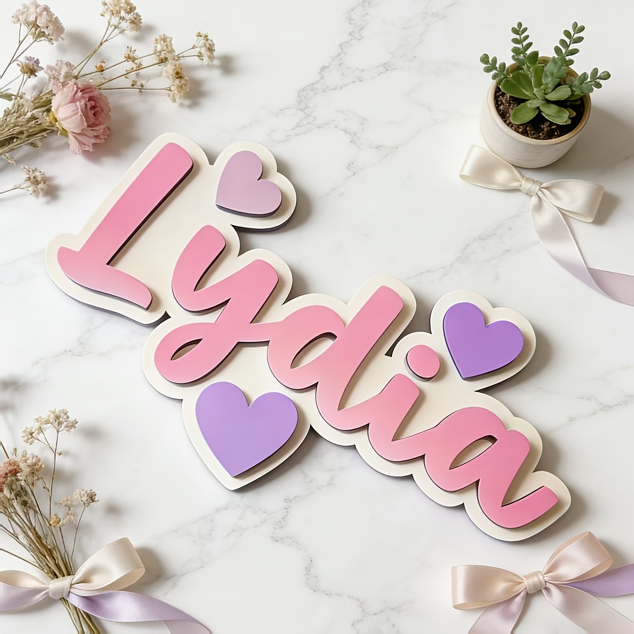 Personalized Gradient Heart Na – Baby Nursery Decorations Bewertung und Preis