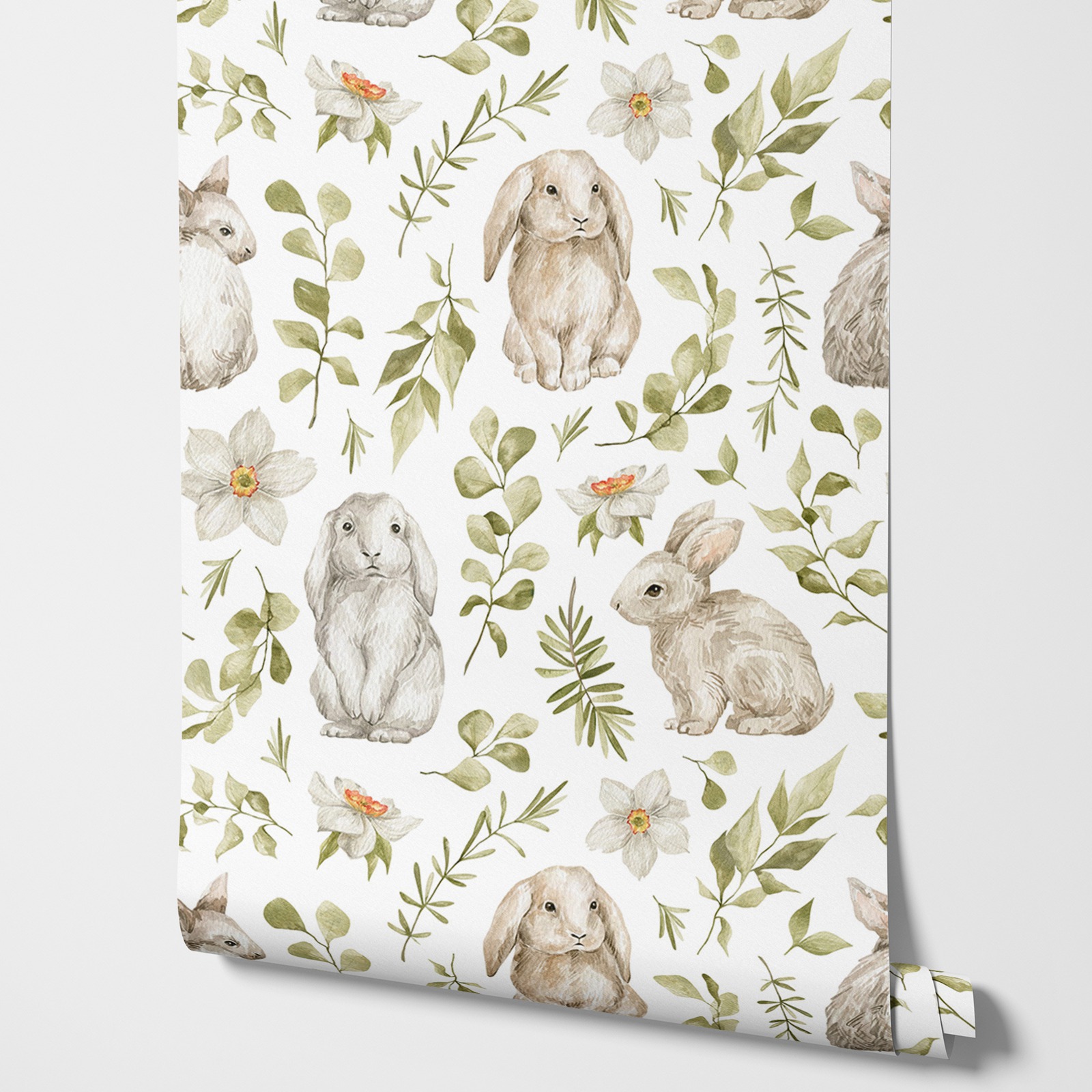 Bunny Wallpaper Kids Room Wall – Baby Nursery Wallpaper Girl Bewertung und Preis