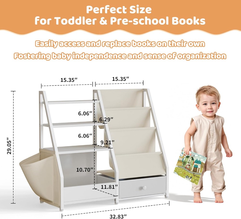 Kids Bookshelf and Toy Storage – Baby Nursery Books Bewertung und Preis