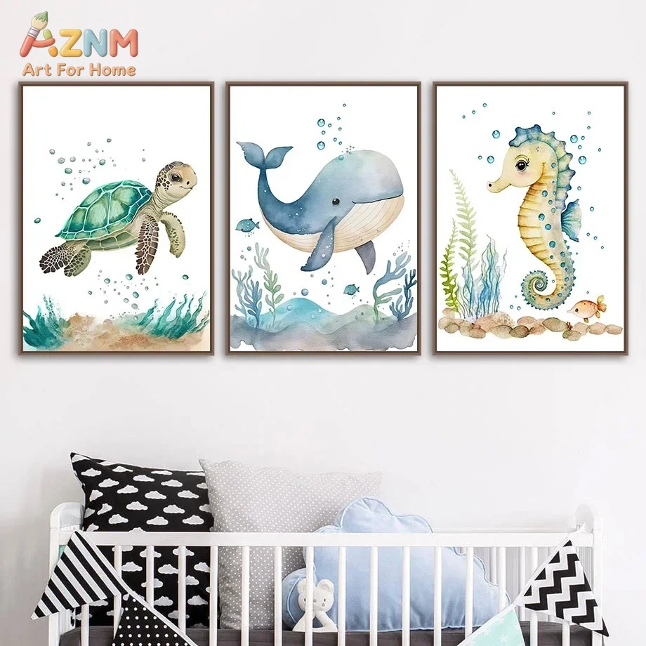 Cute Whale Sea Horse Octopus C – Baby Nursery Kids Bewertung und Preis