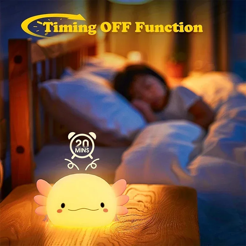 Cute Axolotl Night Light Silic – Baby Nursery Table Lamp Bewertung und Preis
