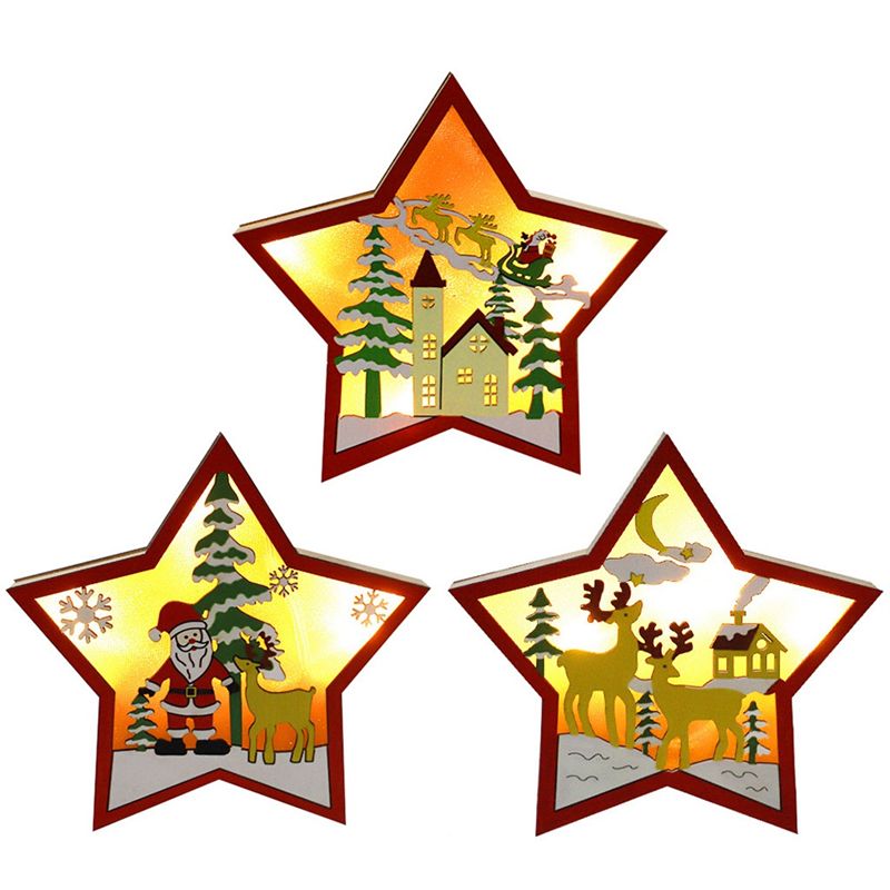3 Piece LED Wood Star Night Li – Baby Nursery Table Lamp Bewertung und Preis