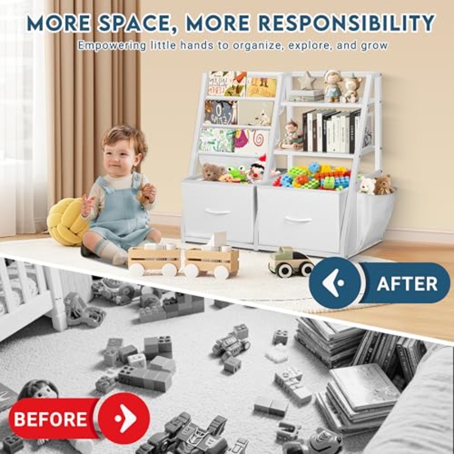 Bookshelf and Toy Storage Book – Baby Nursery Books Bewertung und Preis