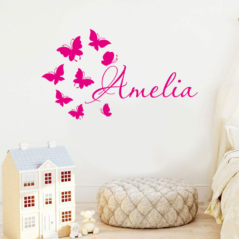 Personalized Girls Name Cartoo – Baby Nursery Wallpaper Girl Bewertung und Preis