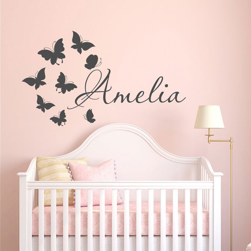 Personalized Girls Name Cartoo – Baby Nursery Wallpaper Girl Bewertung und Preis