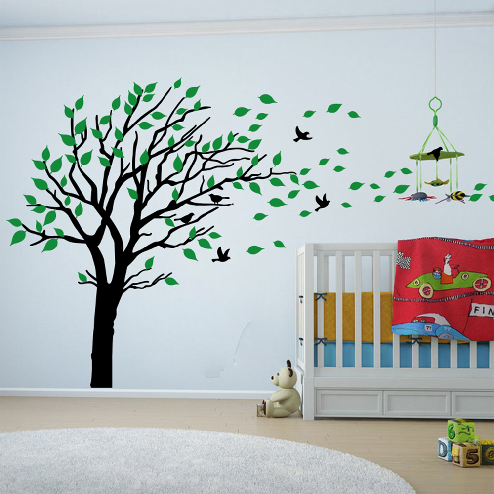 Large Two Colors Tree Leaves W – Baby Nursery Colors Bewertung und Preis