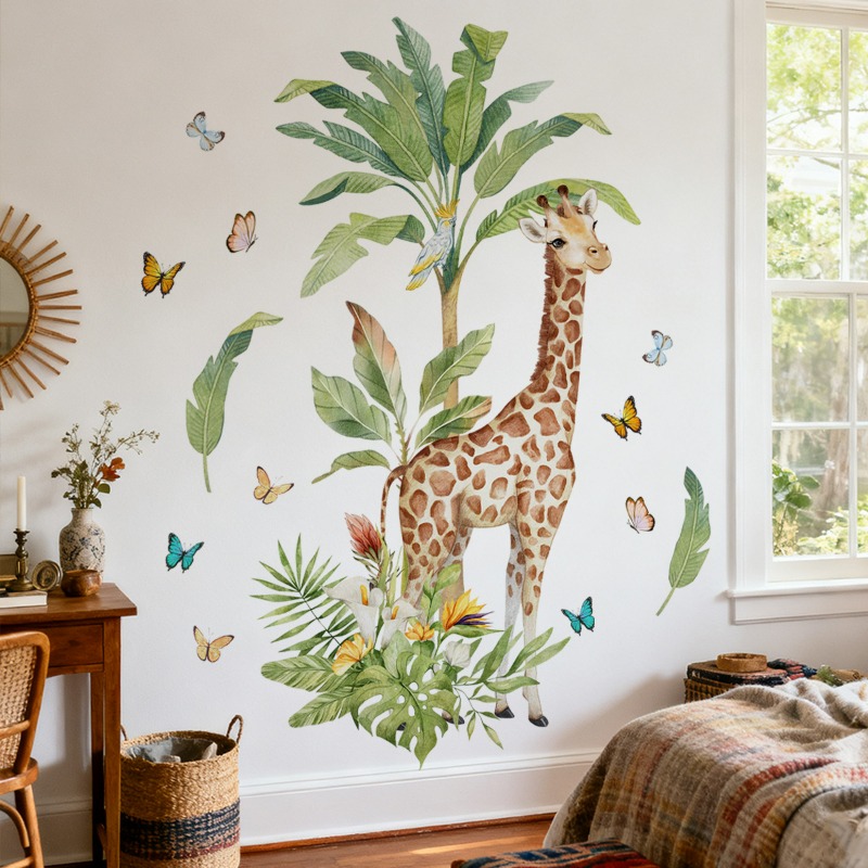Large Forest Animal Giraffe Wa – Baby Nursery Wall Mural Bewertung und Preis