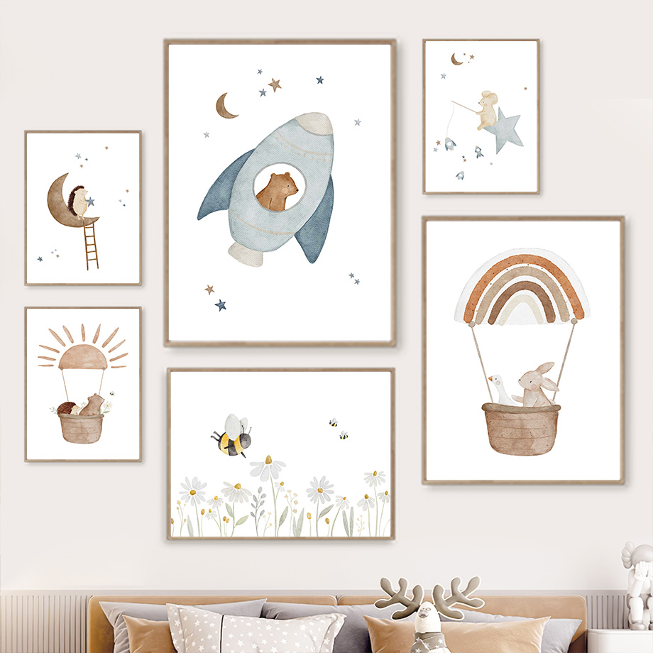 Cartoon Animals Nursery Wall A – Baby Nursery Wall Mural Bewertung und Preis
