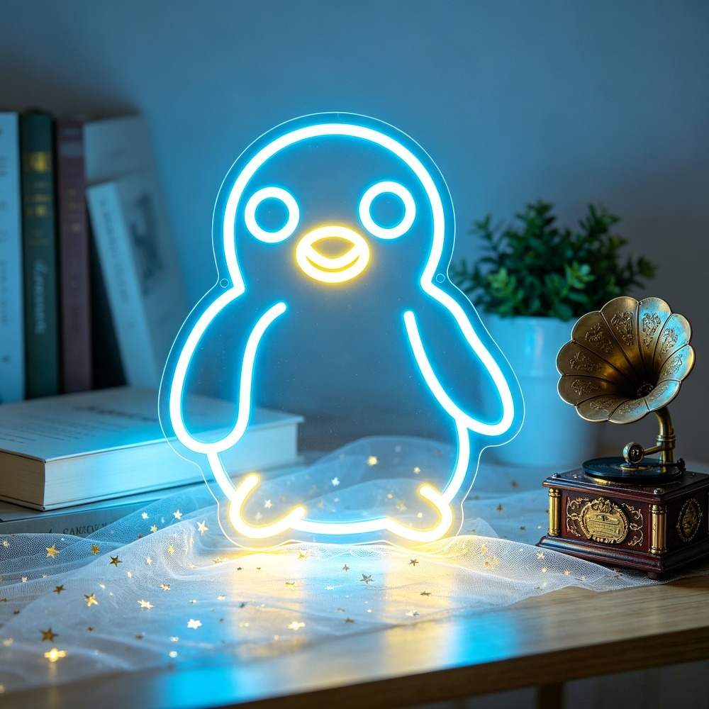 Cute Penguin Neon Sign LED Ani – Baby Nursery Colors Bewertung und Preis