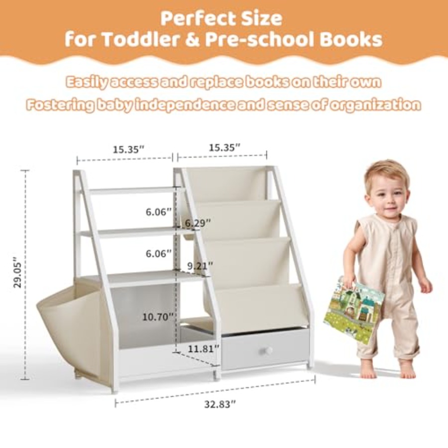 Bookshelf and Toy Storage - Bo – Baby Nursery Books Bewertung und Preis