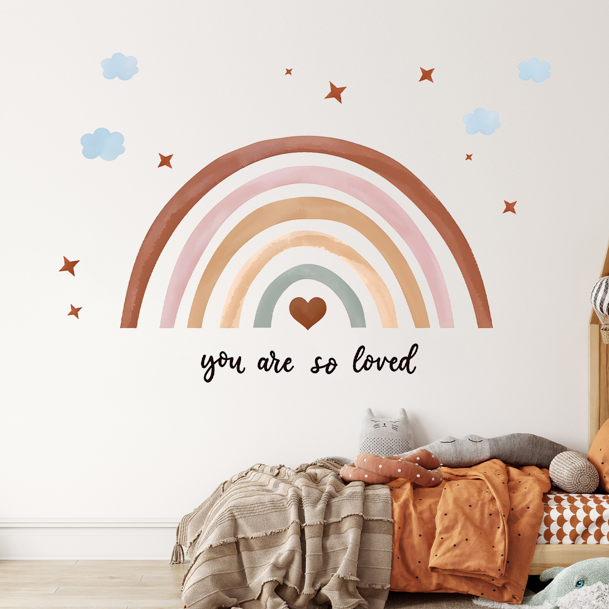 Boho Rainbow Wall Sticker Peel – Baby Nursery Wallpaper Girl Bewertung und Preis