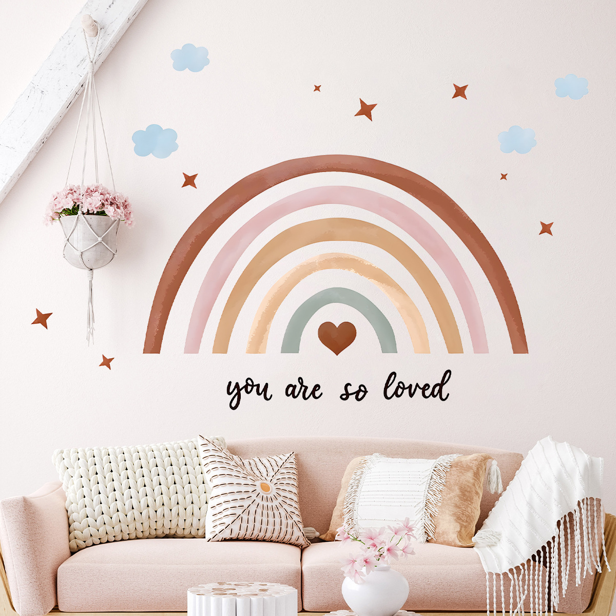 Boho Rainbow Wall Sticker Peel – Baby Nursery Wallpaper Girl Bewertung und Preis