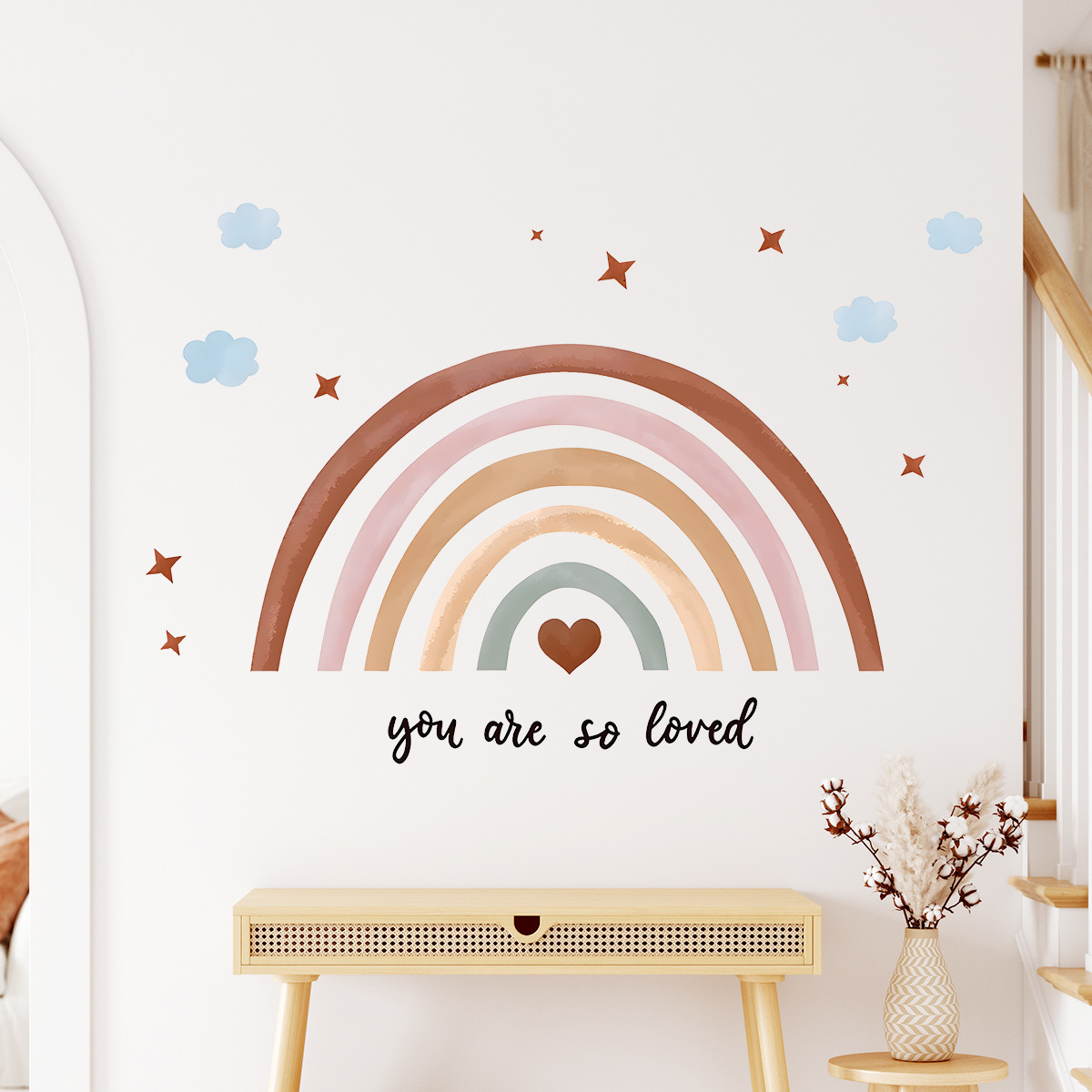 Boho Rainbow Wall Sticker Peel – Baby Nursery Wallpaper Girl Bewertung und Preis