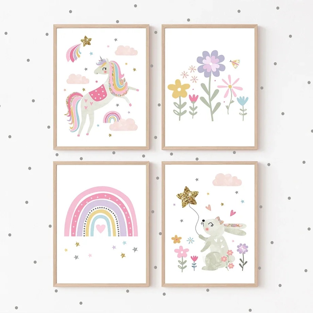 Pink Unicorn Rabbit Rainbow Cl – Baby Nursery Kids Bewertung und Preis