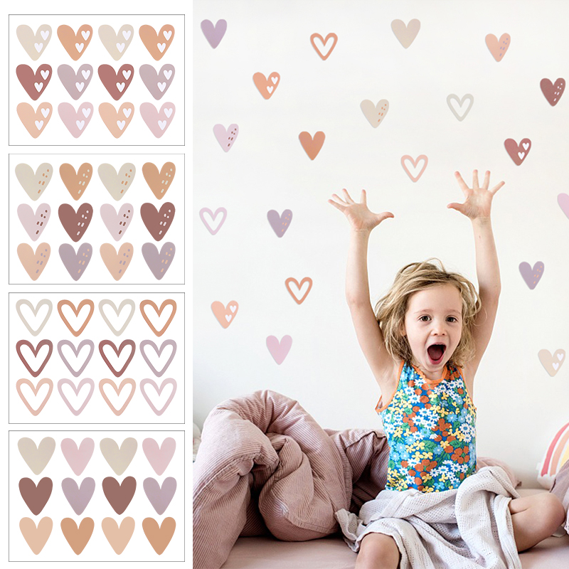 2pcs Lovely Hearts Ins Wall St – Baby Nursery Wall Mural Bewertung und Preis