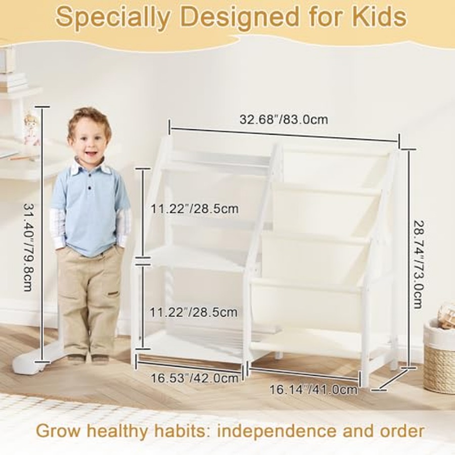 Bookshelf with Storage 3 Tier  – Baby Nursery Books Bewertung und Preis