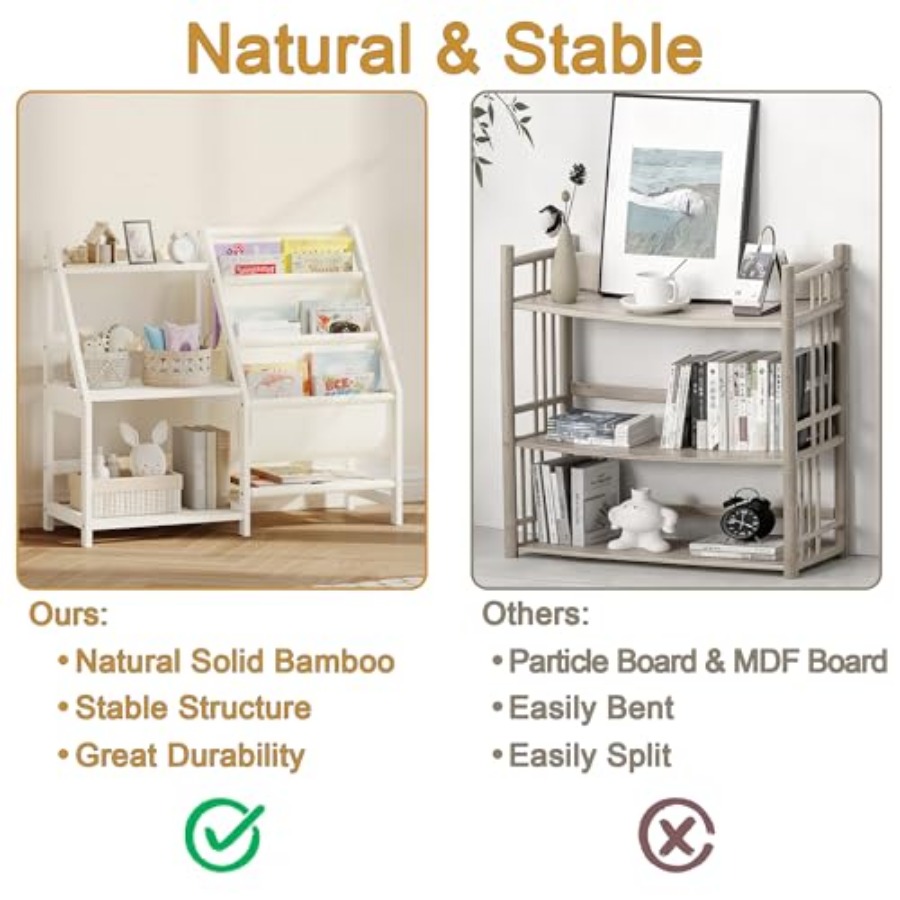Bookshelf with Storage 3 Tier  – Baby Nursery Books Bewertung und Preis