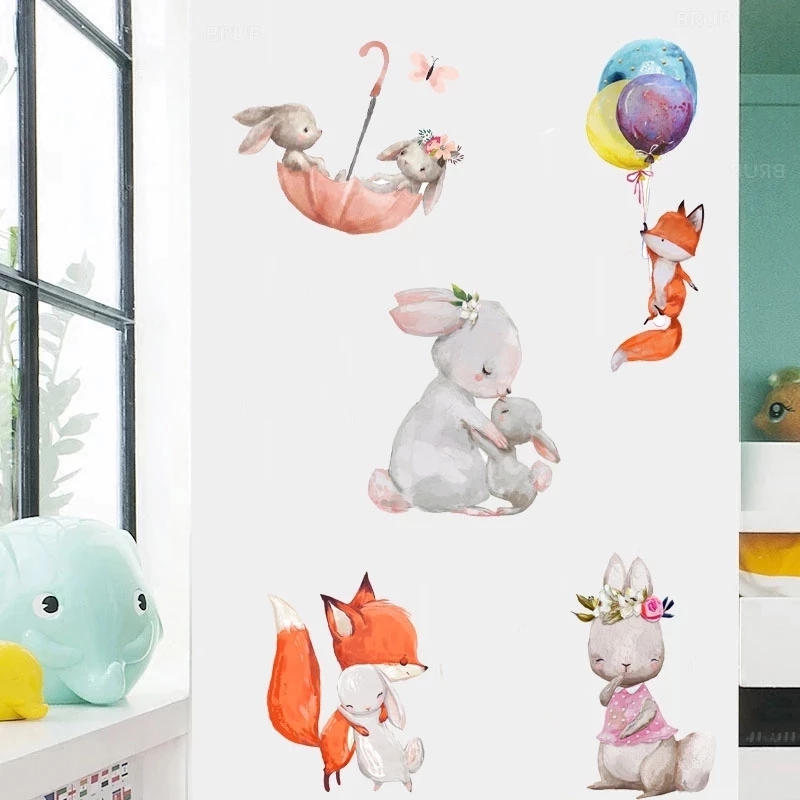 Cute Bunny Bear Star Wall Stic – Baby Nursery Wallpaper Girl Bewertung und Preis